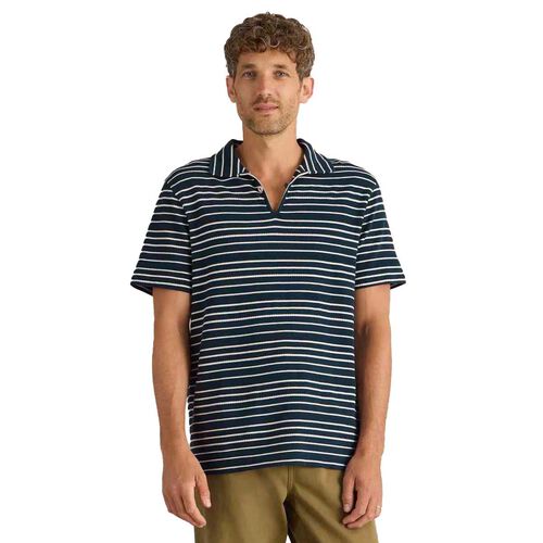 White Stuff Jacquard Stripe Polo